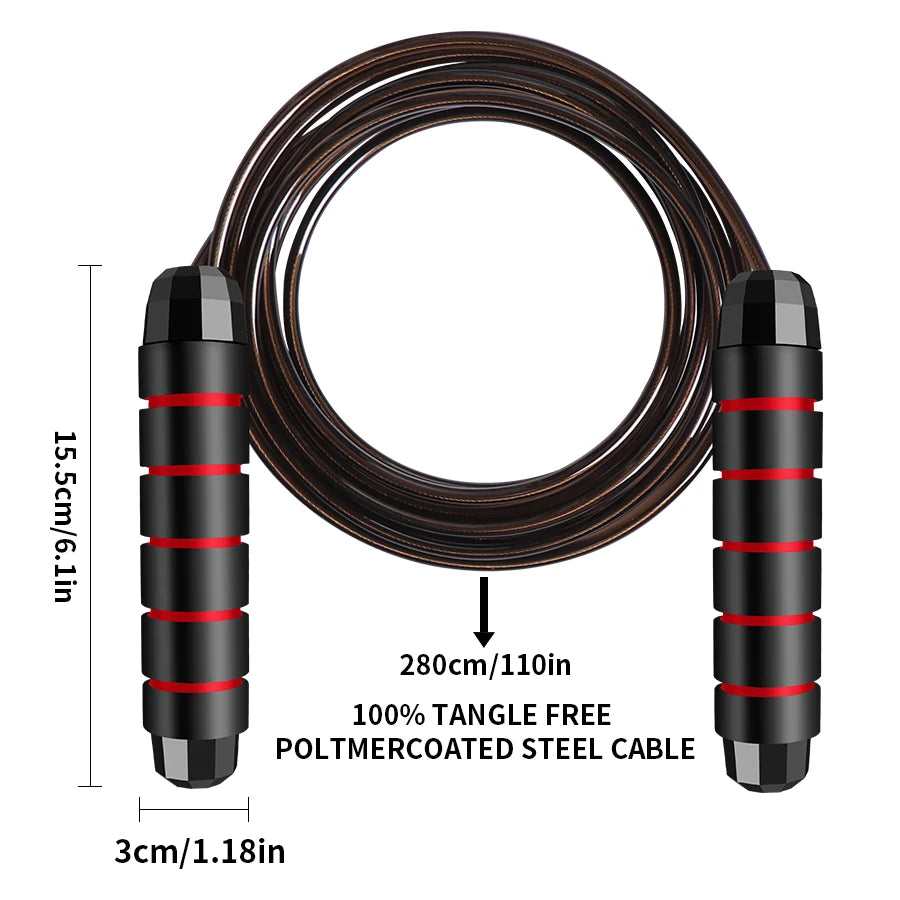 Rapid Speed Jump Rope Steel Wire Skipping Rope Exercise Adjustable Jumping Rope Fitness Workout Training Home Sport Equipment