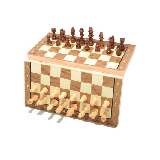 Foldable 2 in 1 Chess Board Portable Storage Wooden Chess Game Board Educational Games Chess Board Christmas Gifts For Students