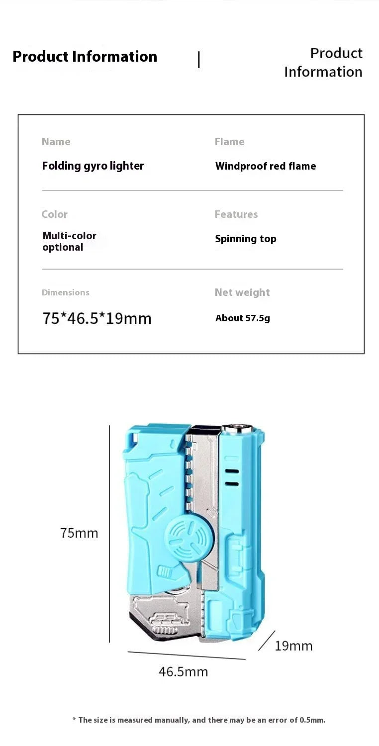 New Windproof Deformable Gun Gyroscopic Lighter